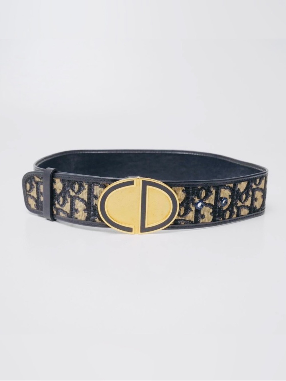 🛍️Christian Dior Authentic 1970s Rare Trotter Oblique Monogram Belt Never Worn!